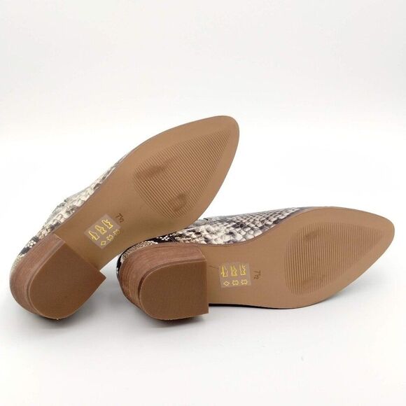 Madewell Sonia Booties Faux Snake Embossed Low Chelsea Leather Boots Size 7.5 - Picture 10 of 12